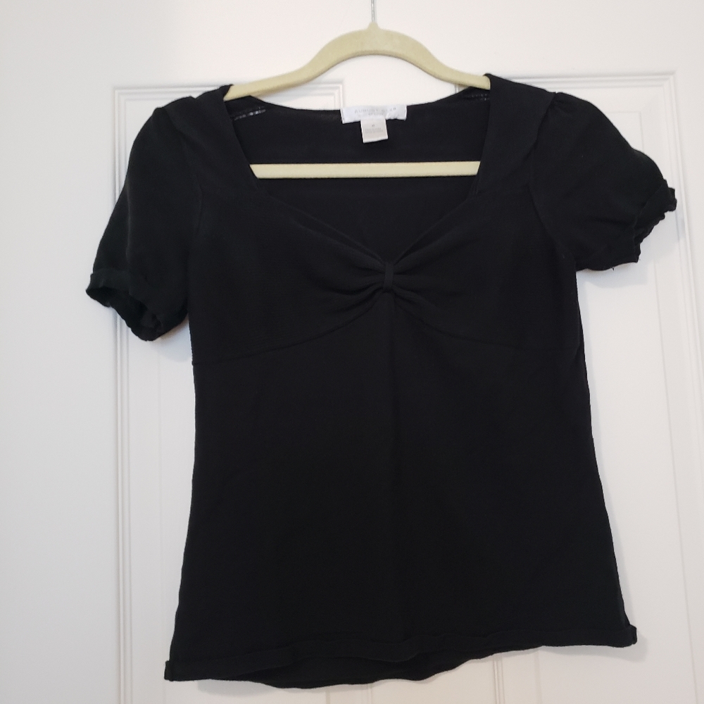Black knit top